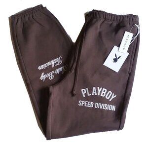NWT PacSun Playboy Jogger Sweat Pants M Brown Licensed